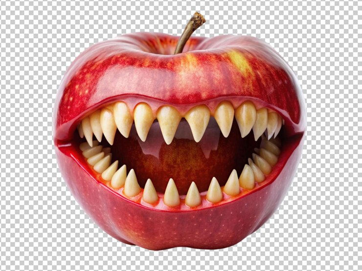 PSD el personaje de la manzana graciosa