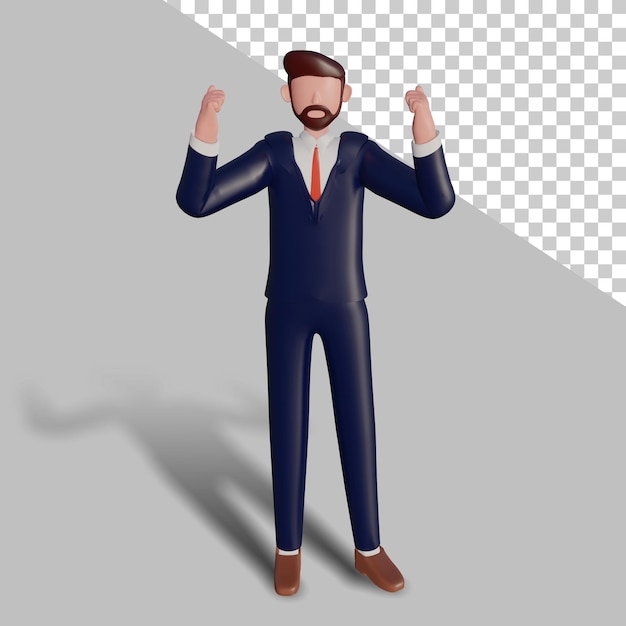 Personaje masculino 3d animando.