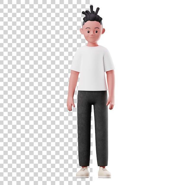 Personaje masculino 3d con pose de pie