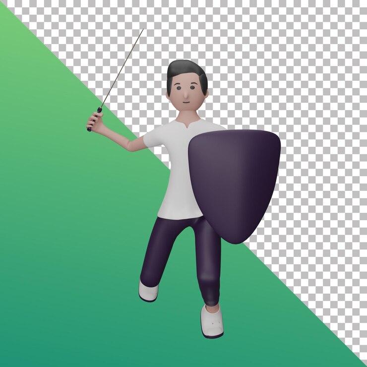 personaje masculino 3d con superhéroe