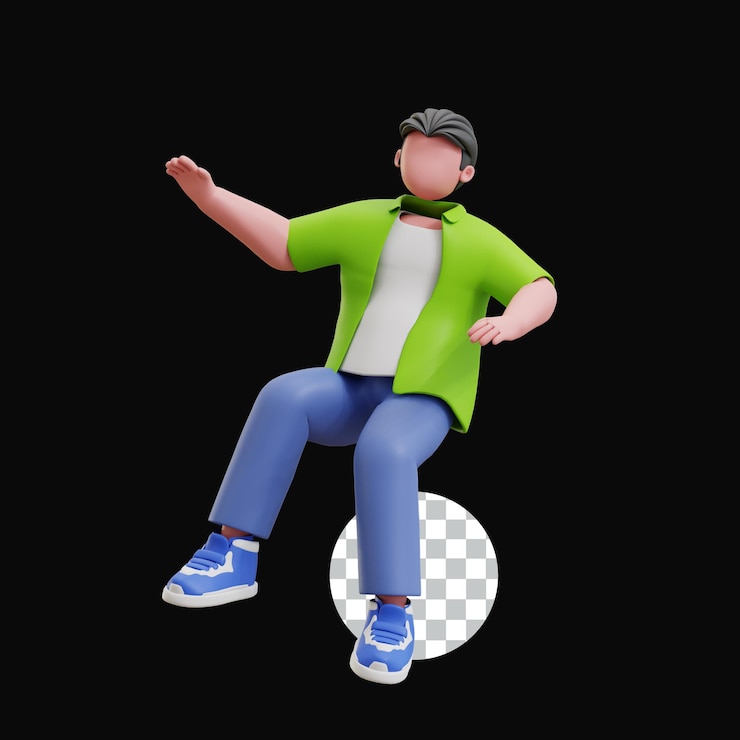 PSD personaje masculino en 3d