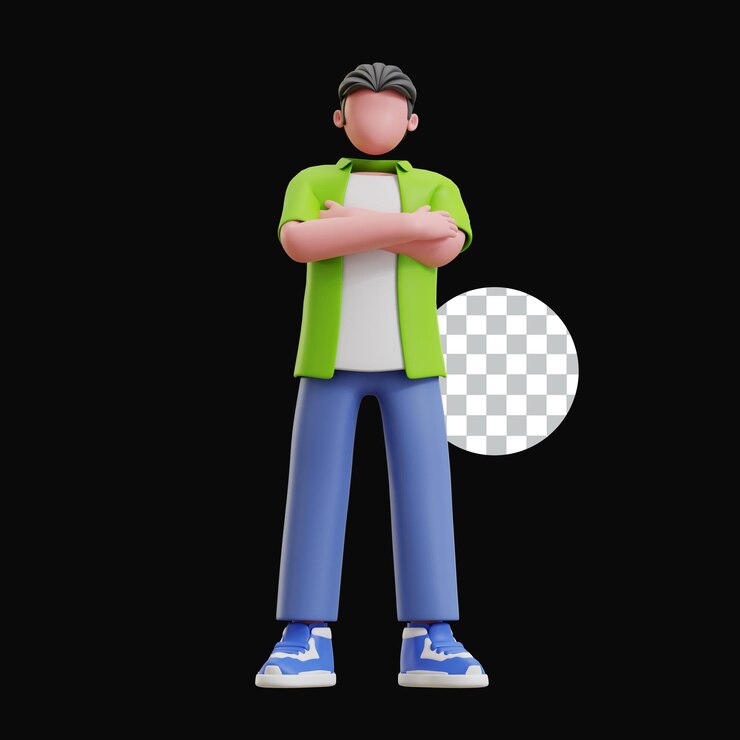 PSD personaje masculino en 3d