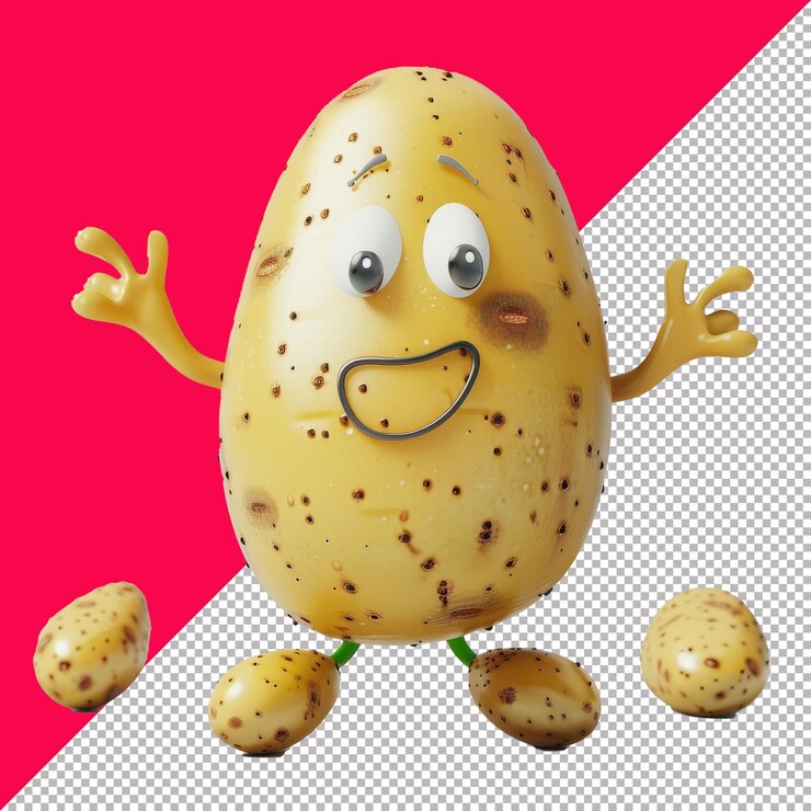 PSD el personaje de la patata de la herencia linda vector de dibujos animados fondo transparente png psd