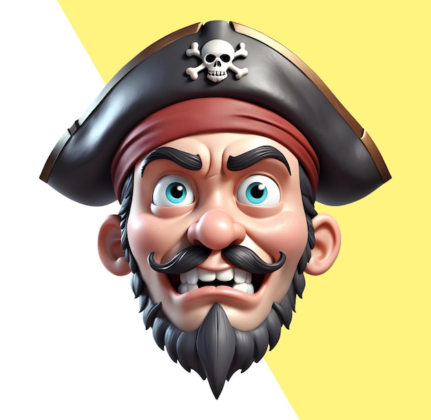 PSD personaje pirata 3d