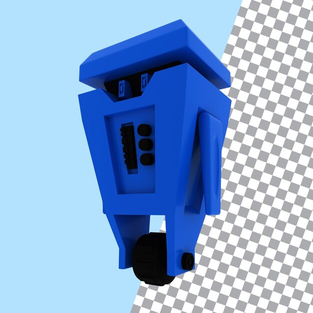 Personaje de robot vectorial de renderizado 3D gratuito