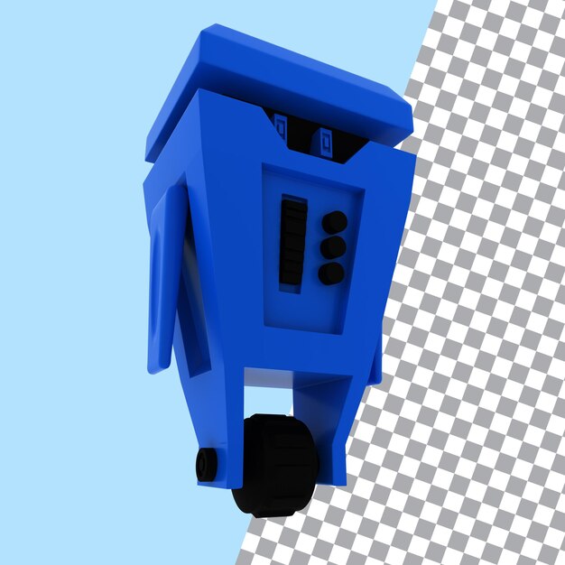Personaje de robot vectorial de renderizado 3D gratuito