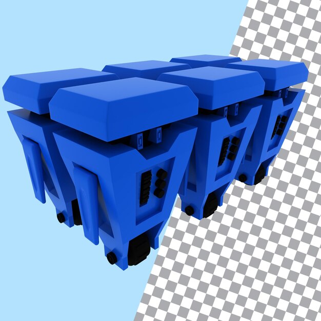 Personaje de robot vectorial de renderizado 3D gratuito
