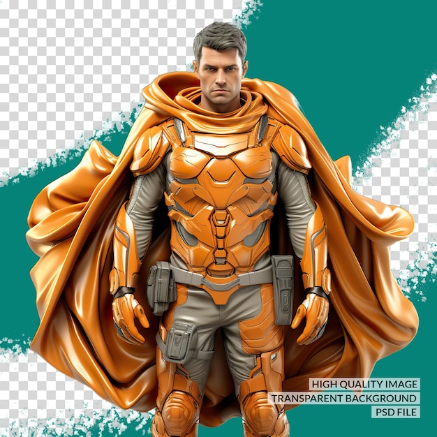 Personaje de superhéroe gris 3d png clipart trasfondo aislado transparente