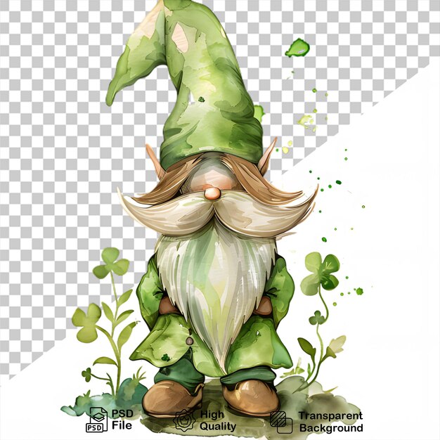 PSD el personaje verde de patrick day en un fondo transparente incluye la imagen