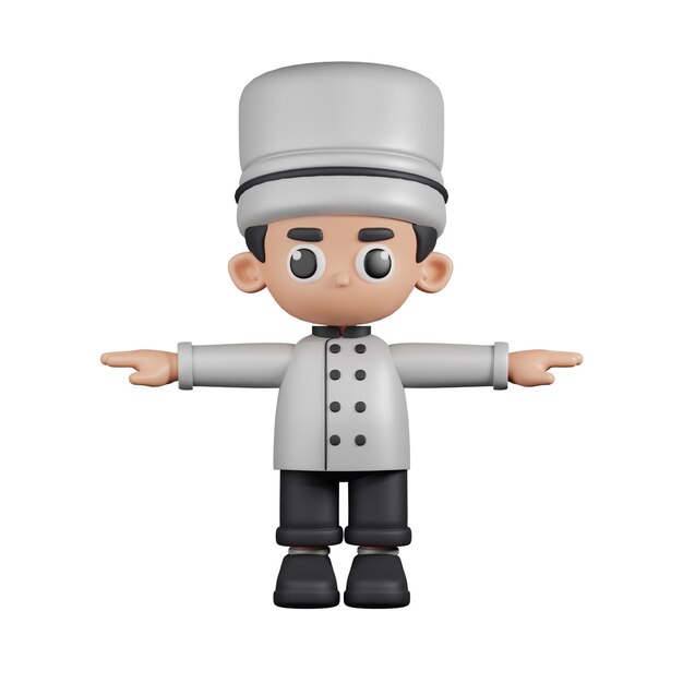 Personnage 3D Chef T Pose