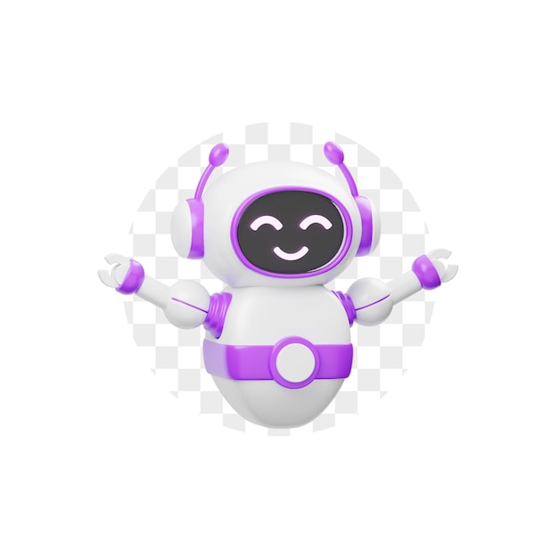 Le personnage 3D Happy Robot