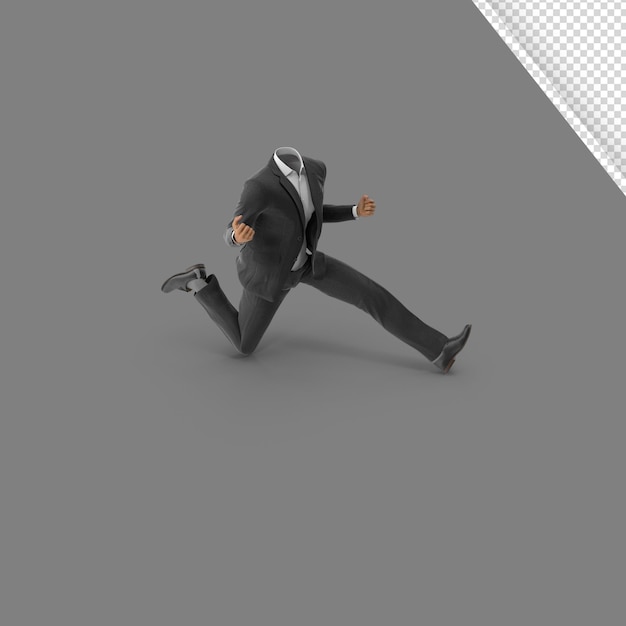 PSD personnage 3d d'homme d'affaires sans visage