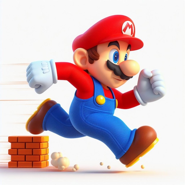 PSD le personnage 3d mario run