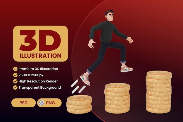 PSD personnage 3d masculin unique