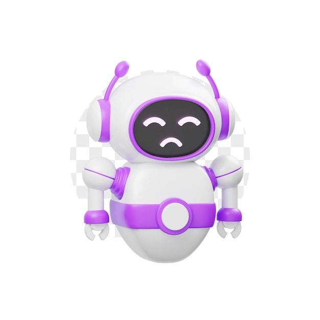 Le personnage 3D Sad Robot