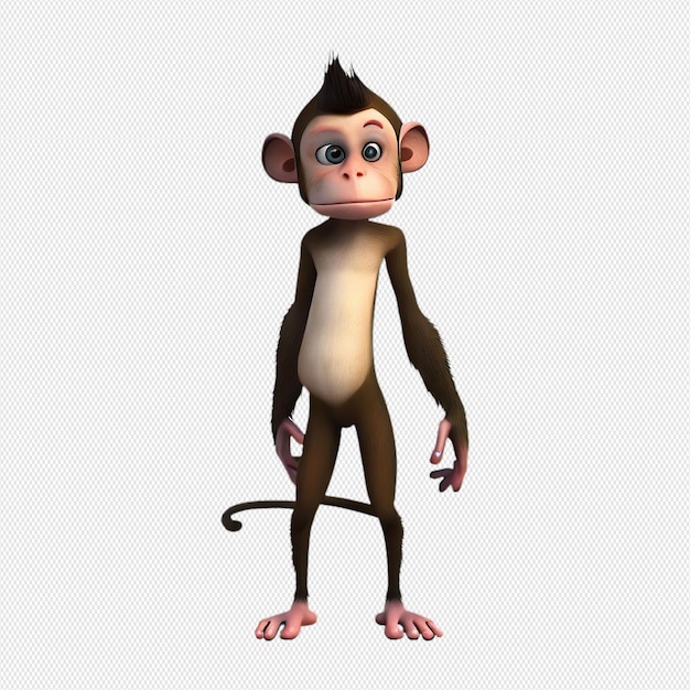 PSD personnage 3d de singe