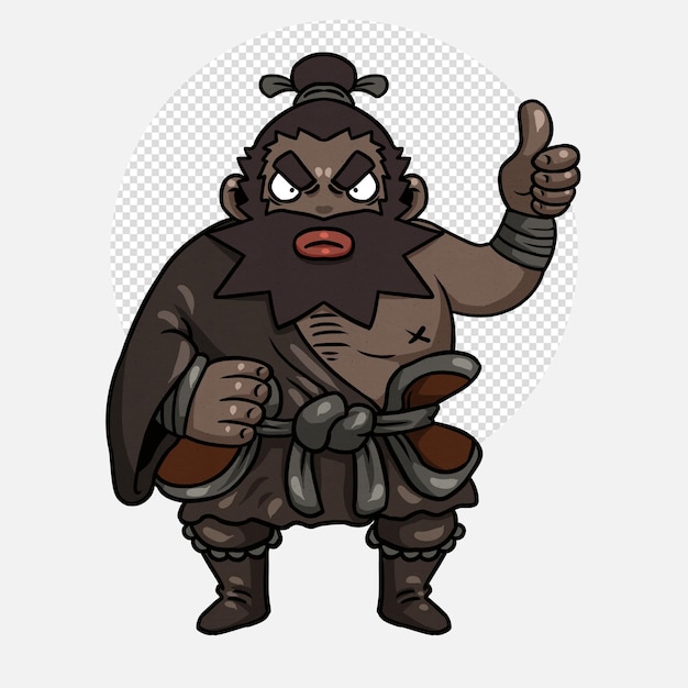 Personnage de dessin animé de l'ancien général chinois