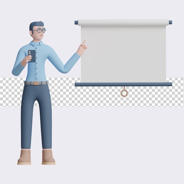 personnage de dessin animé masculin 3D
