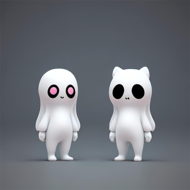 PSD un personnage fantôme mignon en 3d