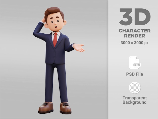 Personnage Masculin 3d Confus