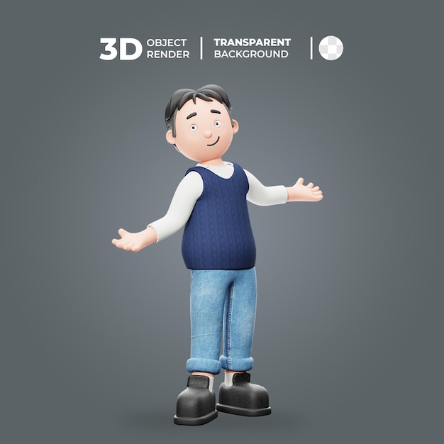 Personnage Masculin Confiant Modèle 3d