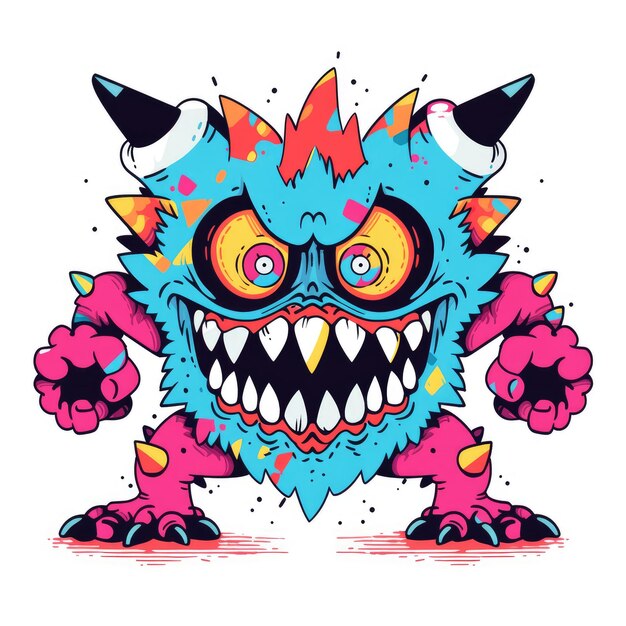 personnage de monstre cool pour la conception de votre t-shirt