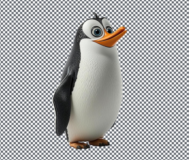 PSD le personnage des pingouins innocents de madagascar isolé sur un fond transparent