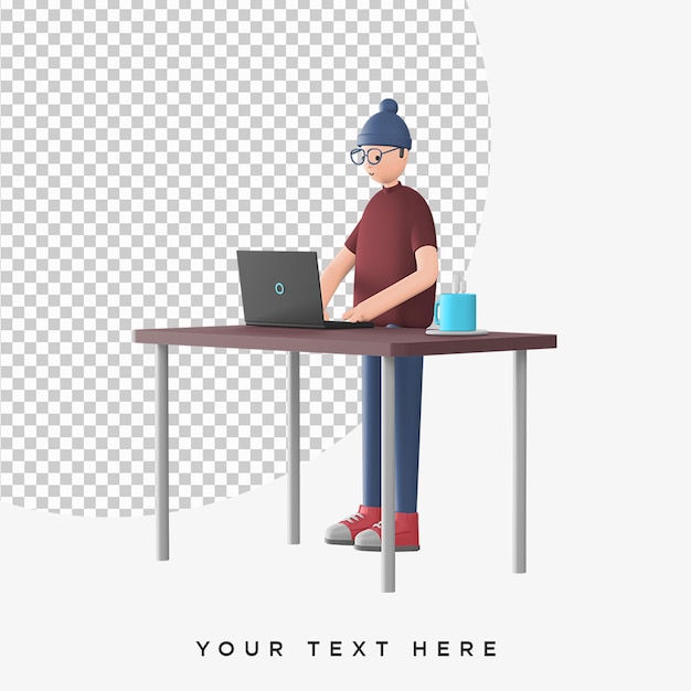 Personnage de rendu 3D