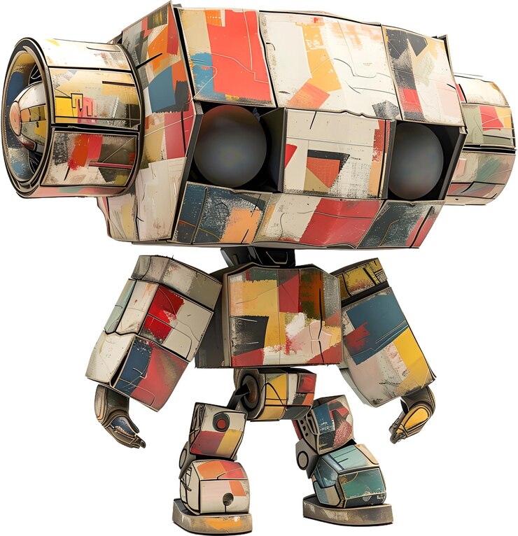 PSD le personnage robot 3d mignon et adorable 03