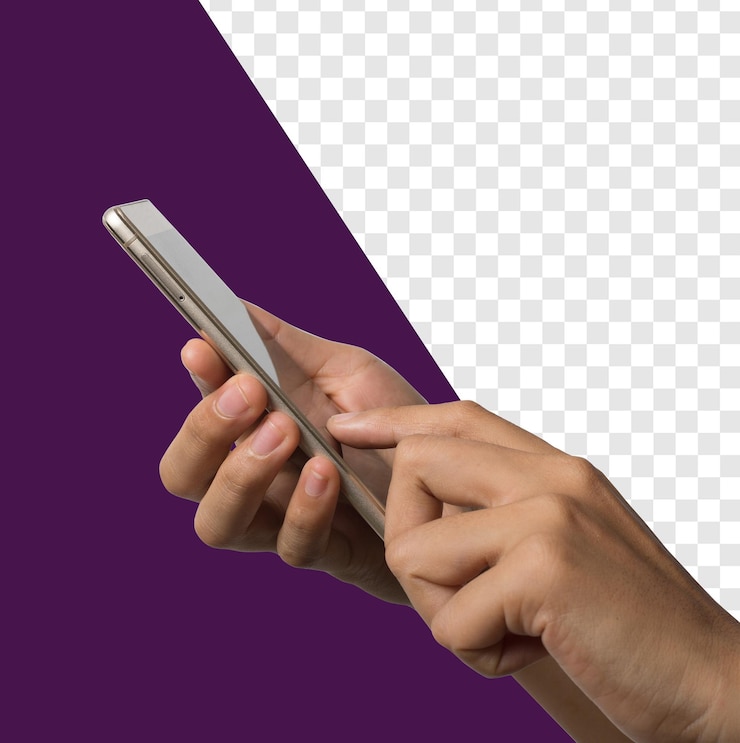 PSD personne utilisant un smartphone