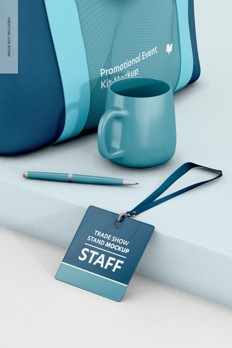 PSD perspective de la maquette du kit d'événement promotionnel