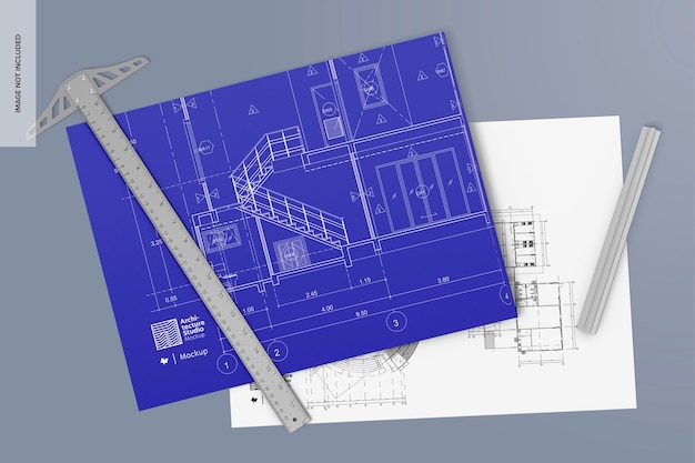 Perspective de maquette de plans architecturaux
