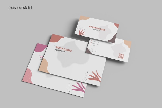 PSD perspective stationery paper mockup para apresentar seu design aos clientes