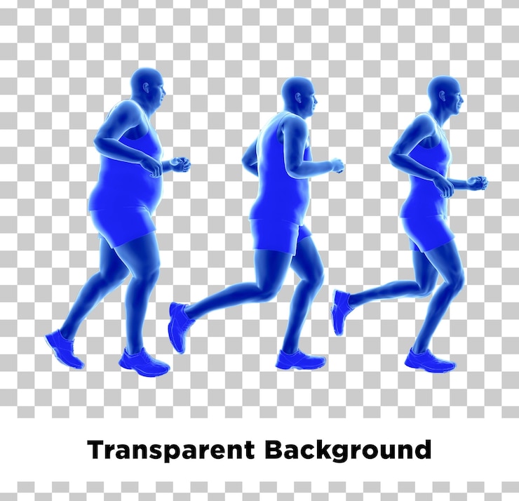 PSD perte de poids transformation de la silhouette du trajet de course