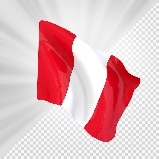 PSD peru-flagge 3d-render