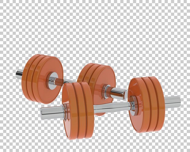 Pesa de gimnasia en la ilustración de representación 3d de fondo transparente