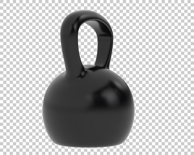 Pesas rusas aisladas sobre fondo transparente Ilustración de renderizado 3d