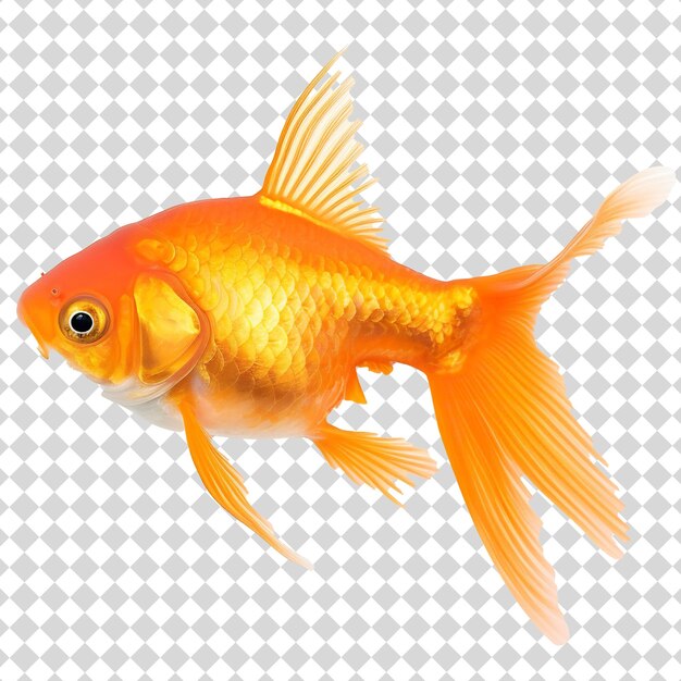 PSD pescado dorado aislado en formato de archivo png de fondo transparente