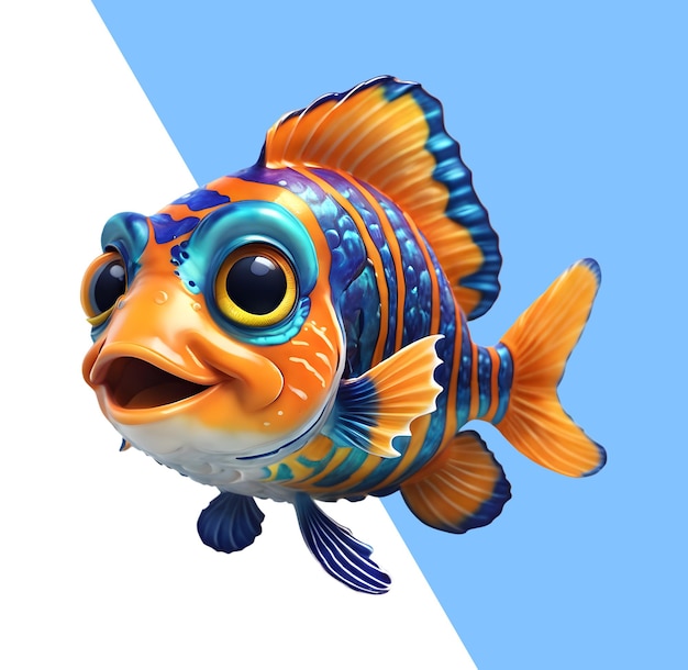 PSD pescado lindo en 3d