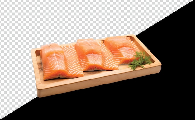 Pescado de salmón libre con fondo png y psd