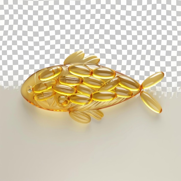 PSD pesce d'oro con monete d'oro su uno sfondo bianco