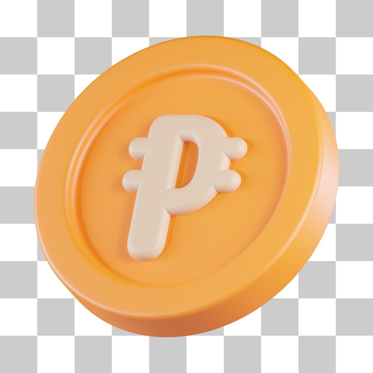 PSD peso moeda moeda ícone 3d