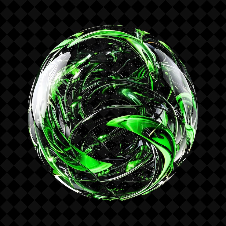 PSD peso de papel decorativo con un diseño único y abstracto objeto de neón loco en fondo oscuro