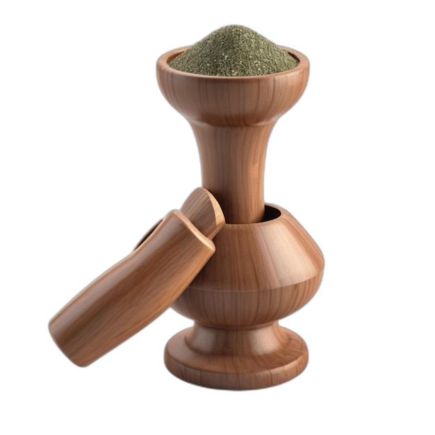 PSD pestle et mortier psd sur un fond blanc