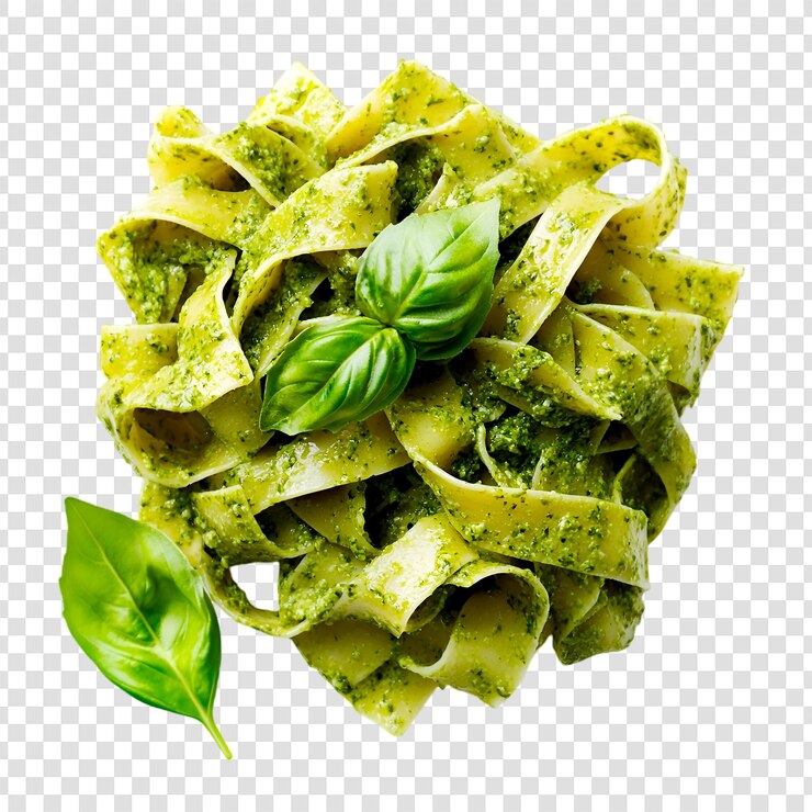 PSD pesto delicioso pasta albahaca fresca comida italiana cocina verde