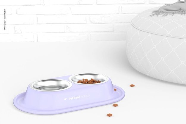 Pet Bowl Mockup, Perspectiva