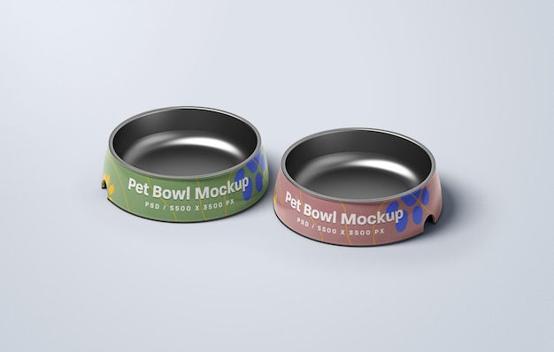 PSD pet bowl mockup