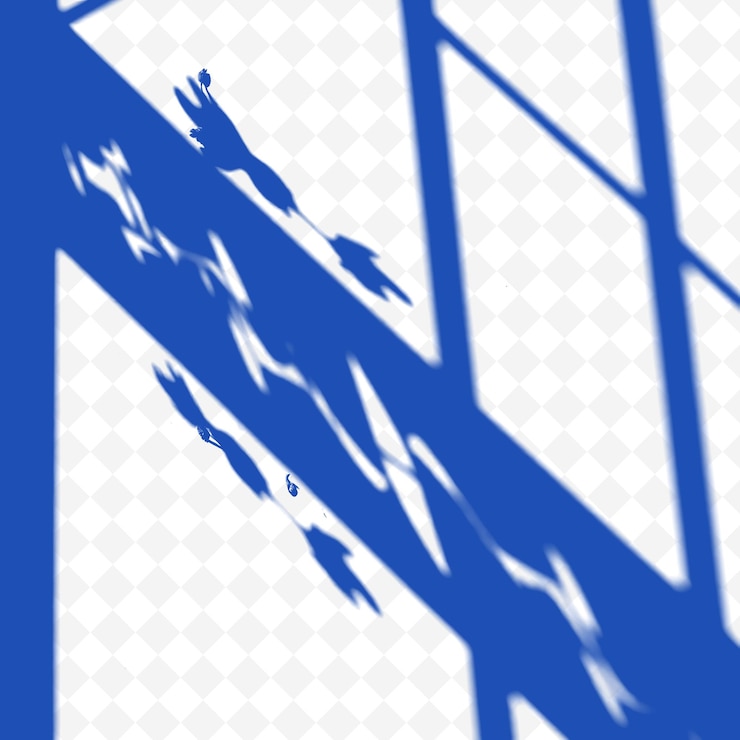 PSD pétalos de margarita y sombras de metal oxidado que forman una sombra angular s png