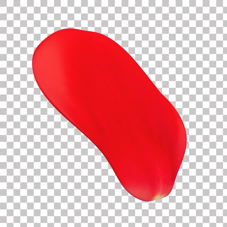PSD pétalos de rosa roja 3d flotando en un fondo transparente