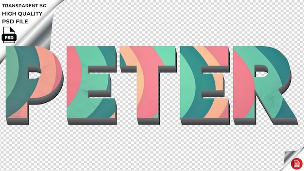 PSD peter typographie gradient turquoise retro textur des textes psd durchsichtig